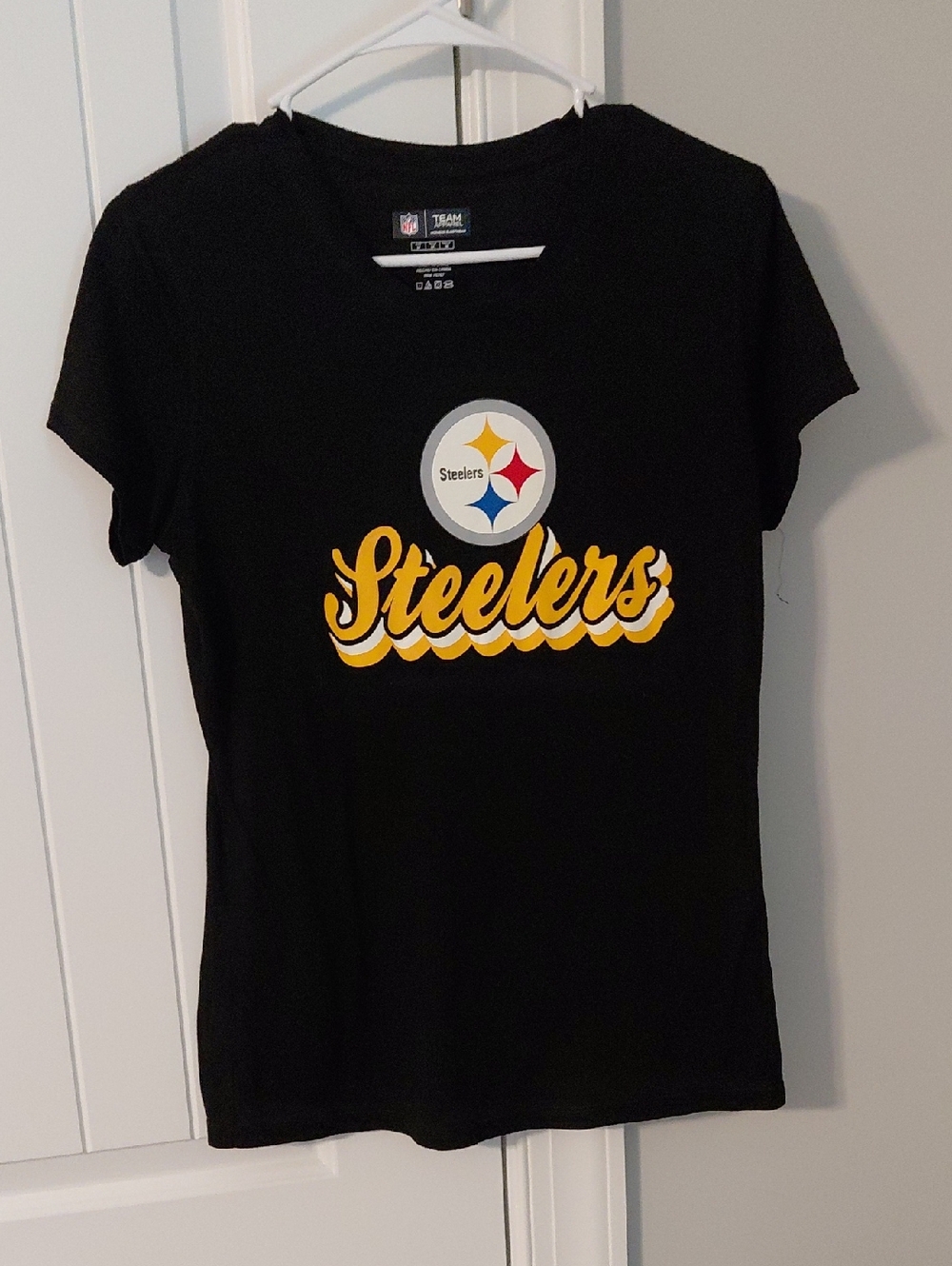 NFL Black Team Apparel Women's Sleepwear Tee with Logo Patch